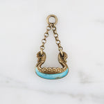 Viking Dragon Boat Charm in Silver Gilt