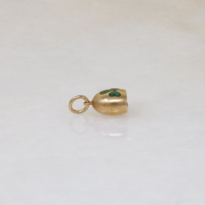 A Glimmering Gold Bell Lucky Charm