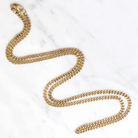Classic Edwardian 24" 14k Gold Curb Chain