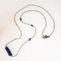 Ancient Lapis & Silver Bead Necklace by Ancient Influences