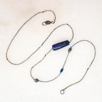 Ancient Lapis & Silver Bead Necklace by Ancient Influences