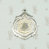 Engraved Gold on Silver 1915 English Medal Fob