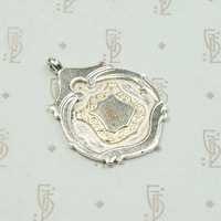 Engraved Gold on Silver 1915 English Medal Fob