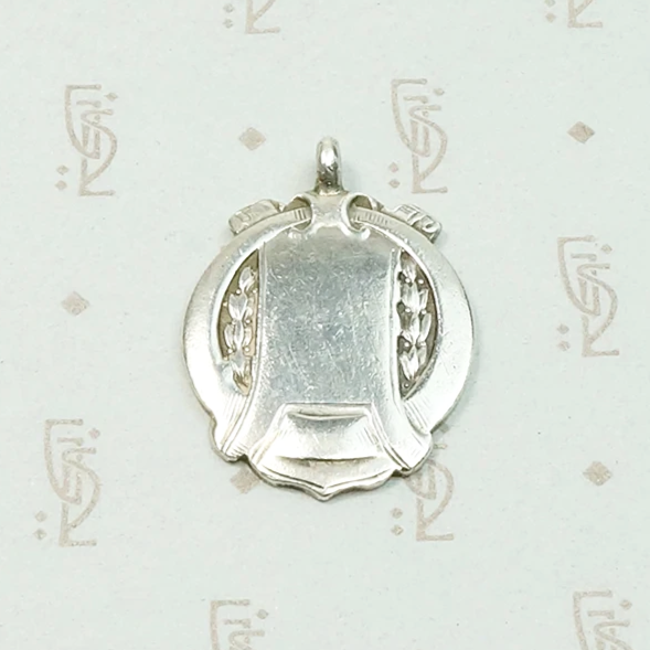 Art Deco English Sterling Silver Medal Fob