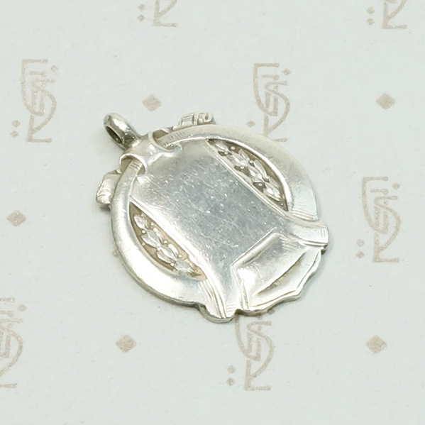 Art Deco English Sterling Silver Medal Fob
