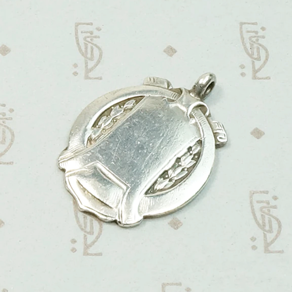 Art Deco English Sterling Silver Medal Fob