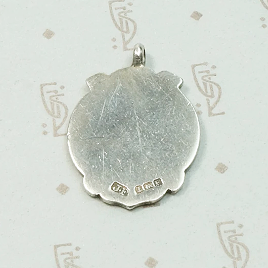 Art Deco English Sterling Silver Medal Fob