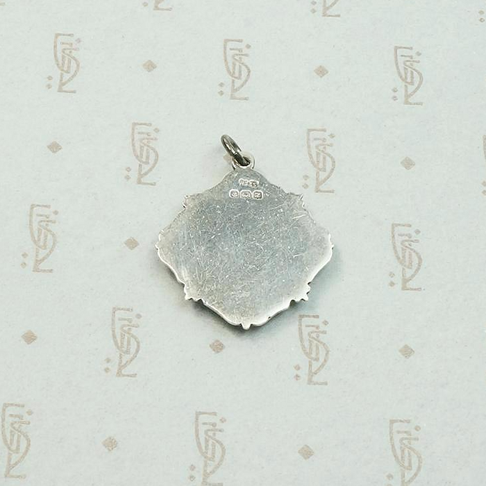 Sporty English Silver Football Medal