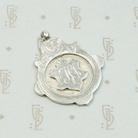 Engraved Edwardian English Silver Fob