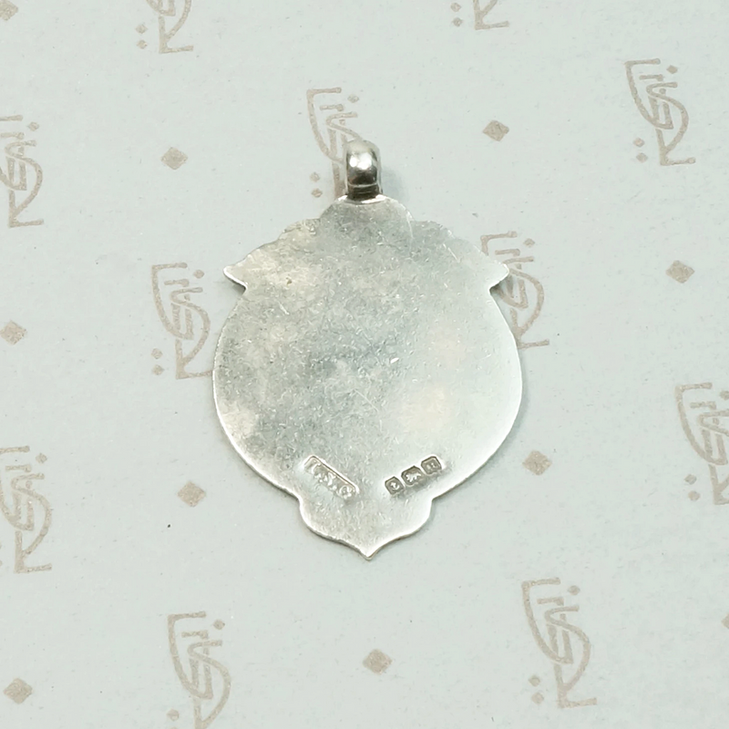 English Sterling Silver Shield "GRE" Medal Fob