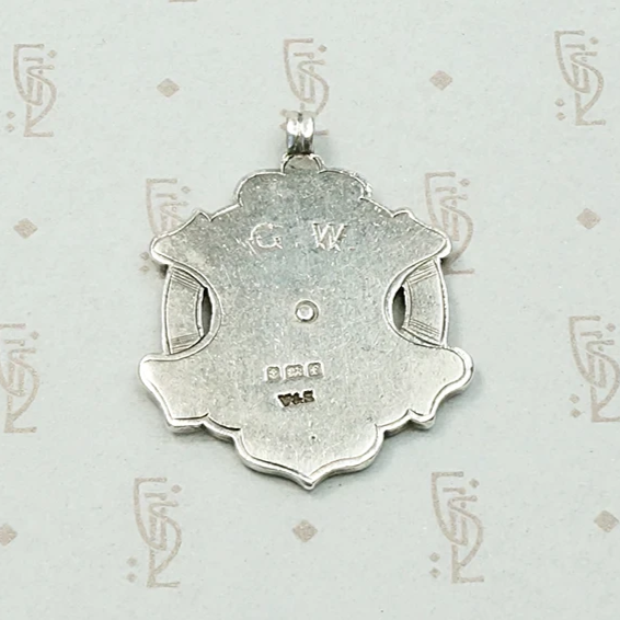 Audley Junior League Gold & Enamel on Silver Medal Fob