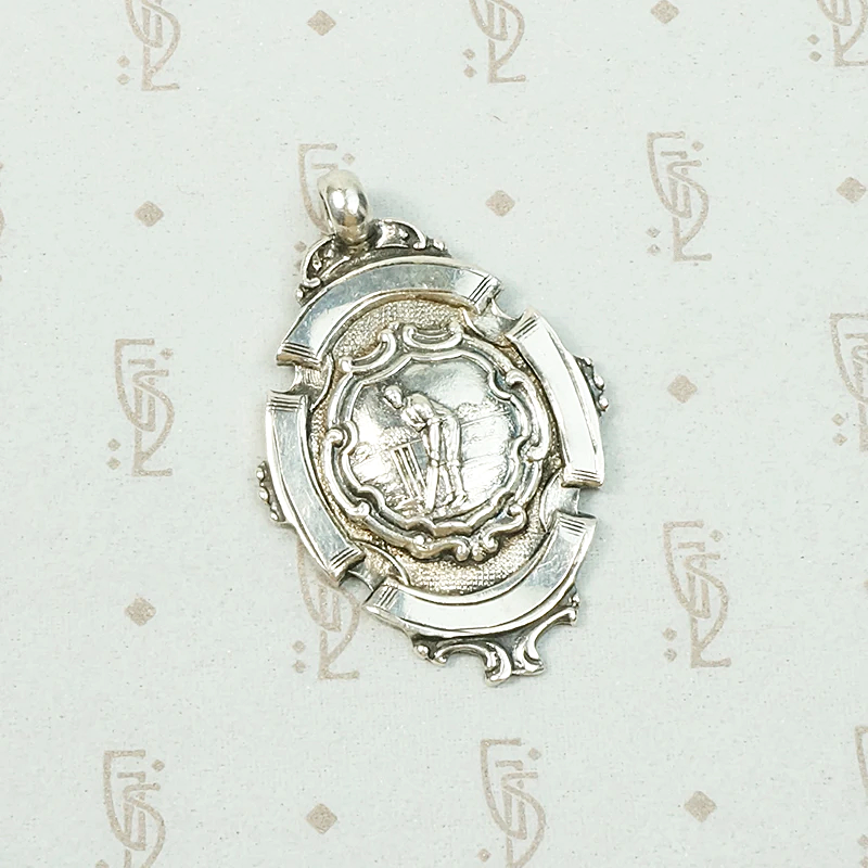 English Sterling Silver Cricket Fob
