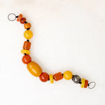 Silver Choker with Amber & Carnelian Beads by Ancient Influences