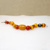 Silver Choker with Amber & Carnelian Beads by Ancient Influences