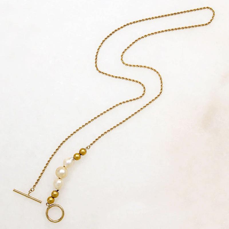 Elegant Akoya Pearl & Gold Necklace by Ancient Influences