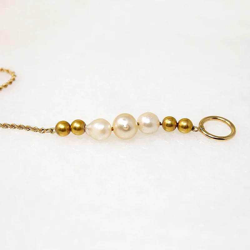 Elegant Akoya Pearl & Gold Necklace by Ancient Influences