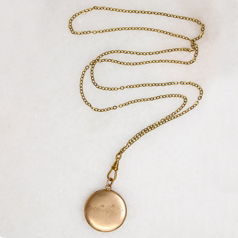 Arthur LaFrance Locket on Glittering Chain by Ancient Influences