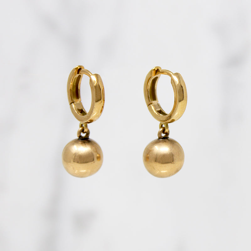 Chic Huggy Hoops with Victorian Dangles by Ancient Influences