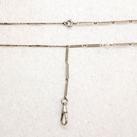 Platinum & Pearl Fancy Link "Y" Chain by Ancient Influences