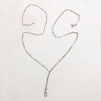 Platinum & Pearl Fancy Link "Y" Chain by Ancient Influences