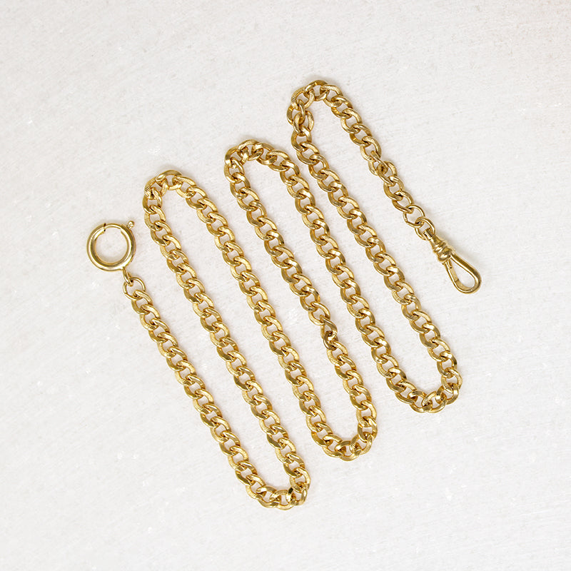 Glittering Engraved Curb Married Chain by Ancient Influences