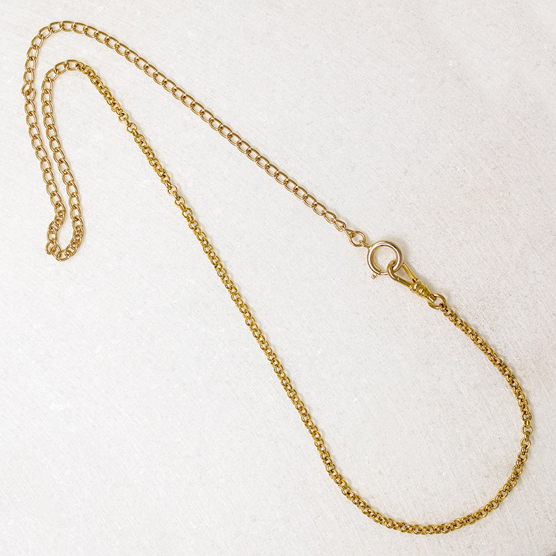 Gold-Plated Curb & Rolo Married Chain by Ancient Influences