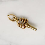 Fascinating Form 14k Gold Watch Key