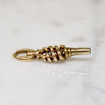 Fascinating Form 14k Gold Watch Key