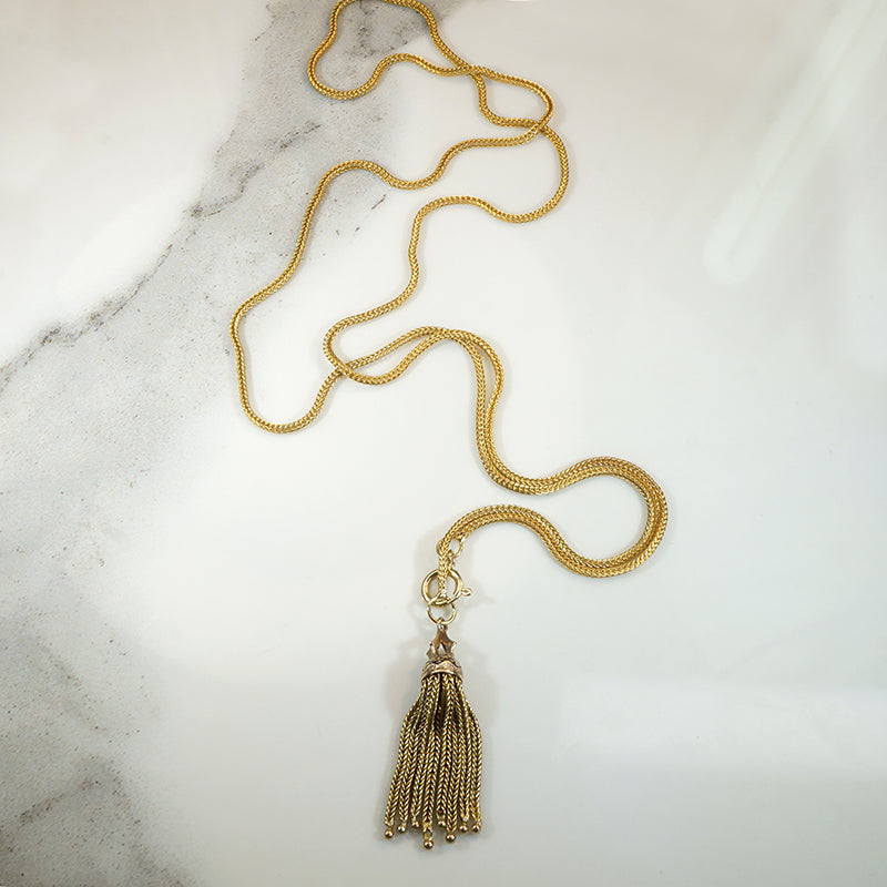 Fancy Tassel & Foxtail Chain Necklace by Ancient Influences