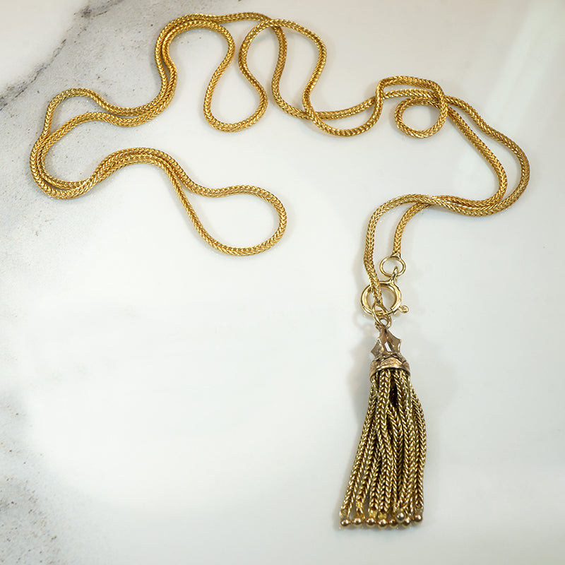 Fancy Tassel & Foxtail Chain Necklace by Ancient Influences