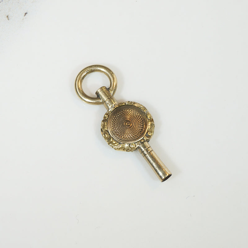 Georgian Engraved Gold Watch Key