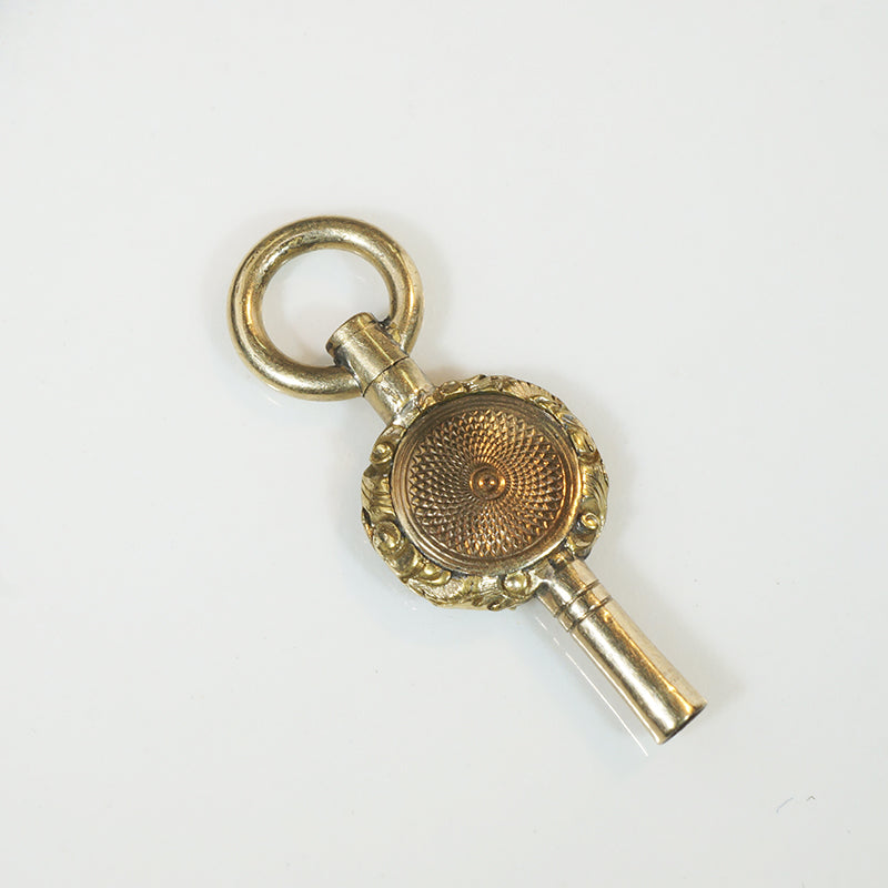 Georgian Engraved Gold Watch Key