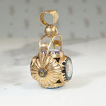 French 18k Spinner Fob with Rustic Enamels