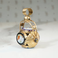 French 18k Spinner Fob with Rustic Enamels