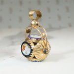 French 18k Spinner Fob with Rustic Enamels