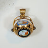 French 18k Spinner Fob with Rustic Enamels