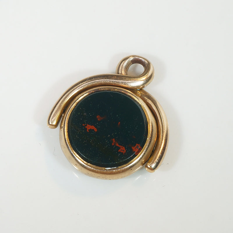 Buttery Little Spinner Fob with Bloodstone & Agate