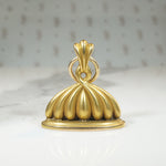 Victorian 12k Gold Scalloped Seashell Fob