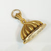 Victorian 12k Gold Scalloped Seashell Fob