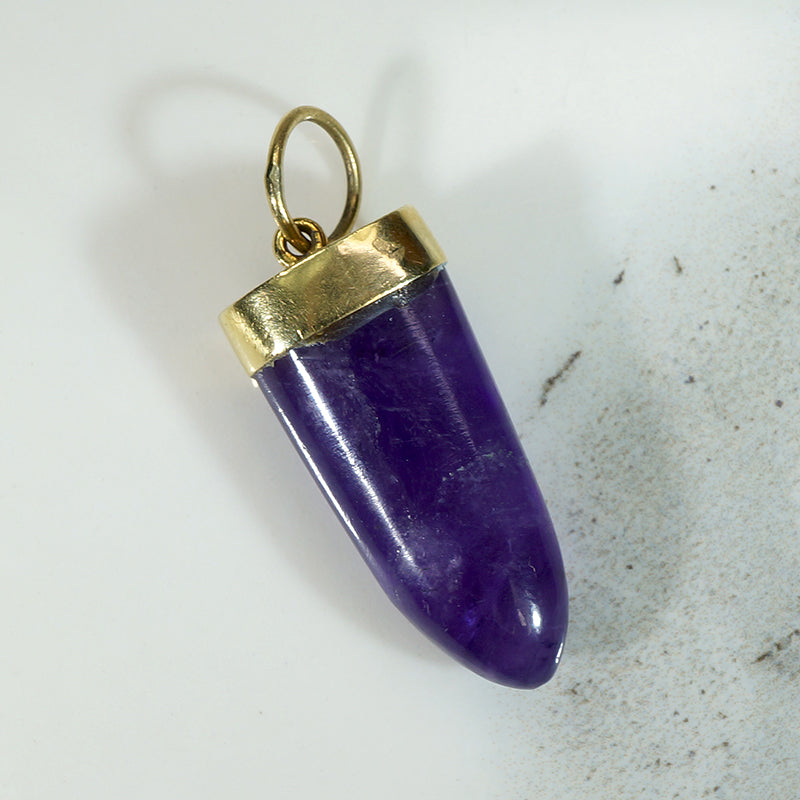 Precious Amethyst & 18k Gold Pendulum