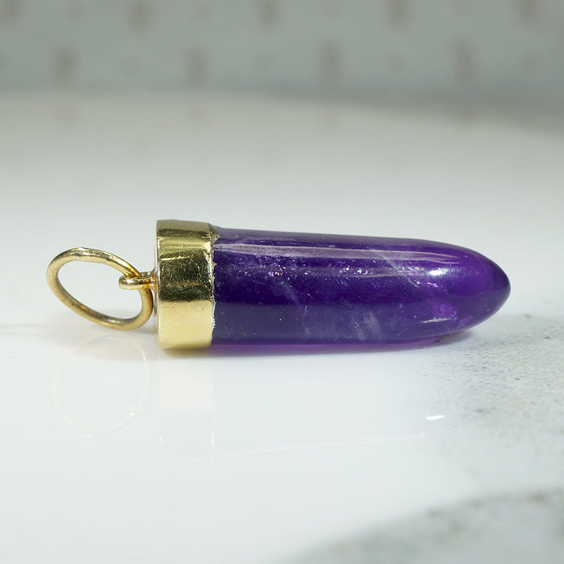 Precious Amethyst & 18k Gold Pendulum