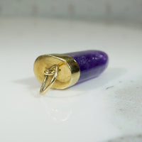 Precious Amethyst & 18k Gold Pendulum