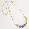 Chalcedony, Gold & Diamond Bead Necklace by Ancient Influences