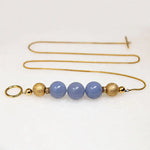 Chalcedony, Gold & Diamond Bead Necklace by Ancient Influences