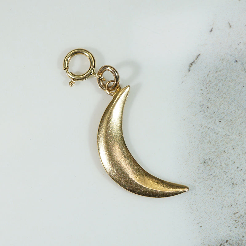 Buttery 18k Gold Crescent Moon Charm from Ancient Influences