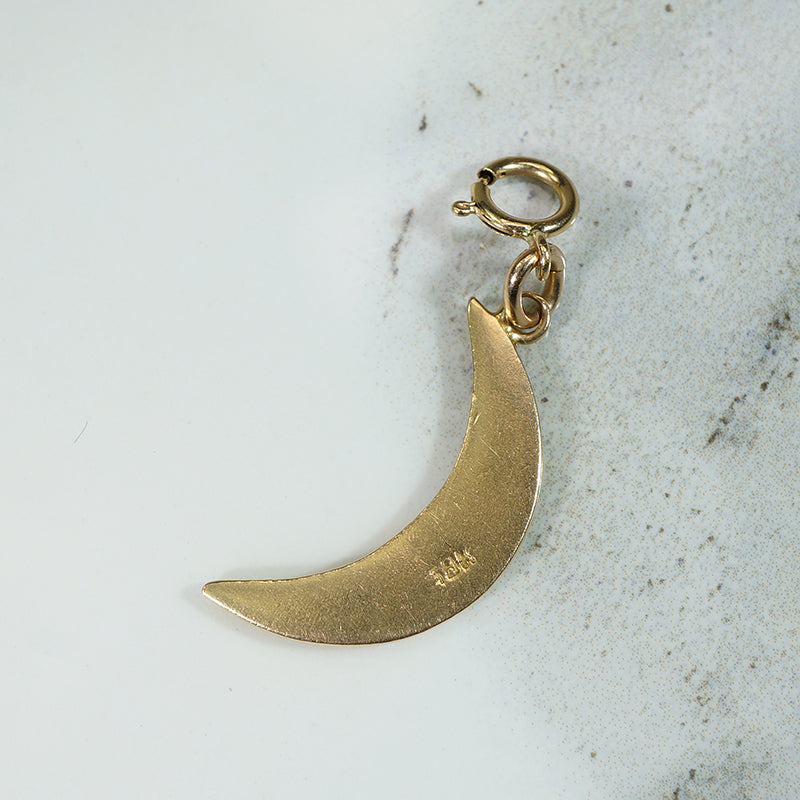 Buttery 18k Gold Crescent Moon Charm from Ancient Influences