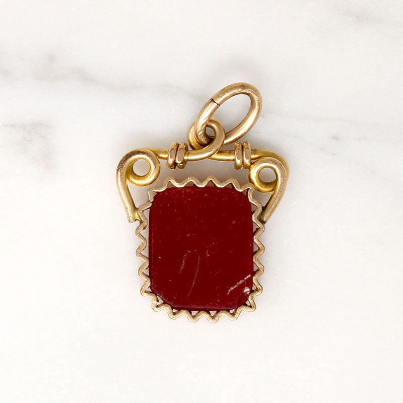 Carnelian Mercury Intaglio in Gold Filled Victorian Fob