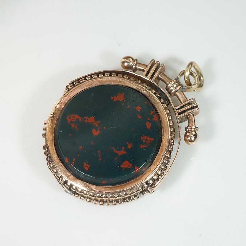 Moustachiod Soldier Intaglio in Victorian Locker Fob