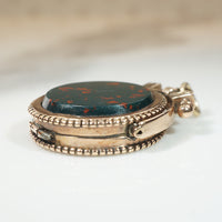 Moustachiod Soldier Intaglio in Victorian Locker Fob