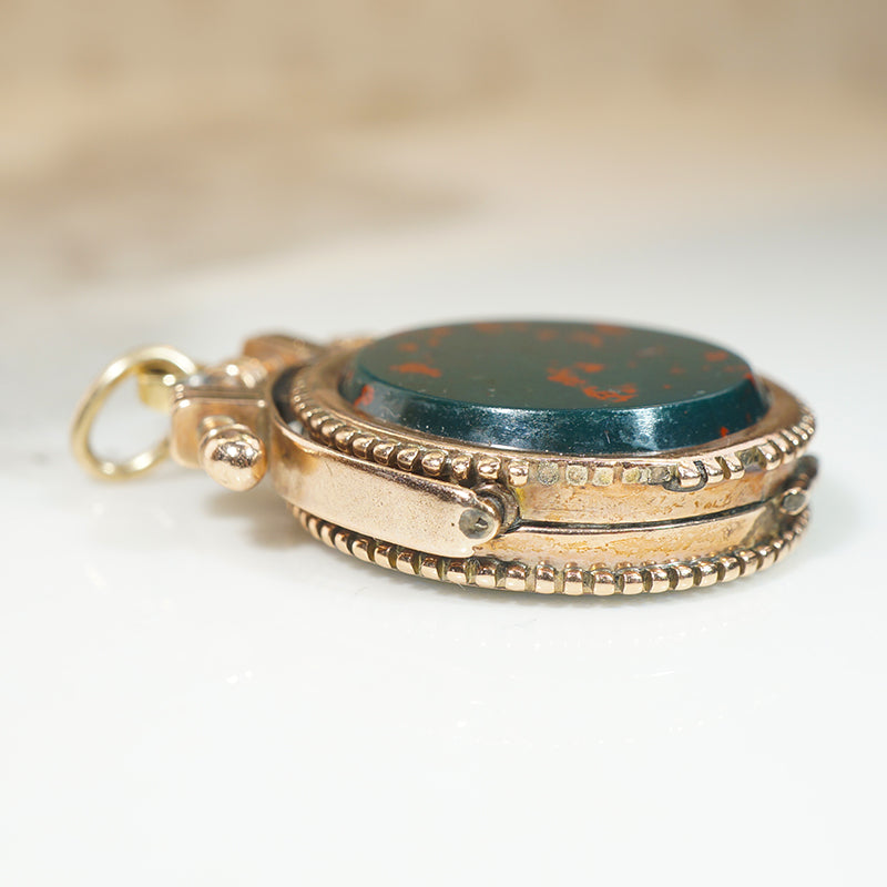 Moustachiod Soldier Intaglio in Victorian Locker Fob